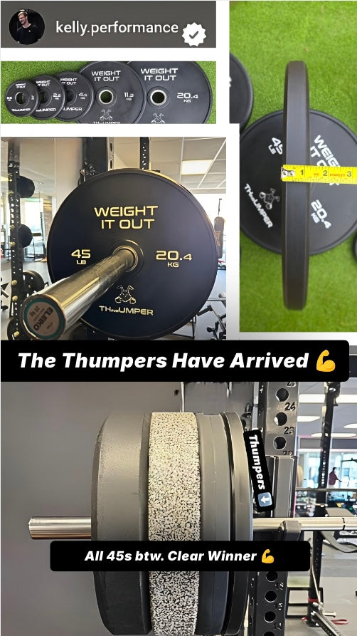 'Thumper' Thin Bumper Plates, Sold in Pairs