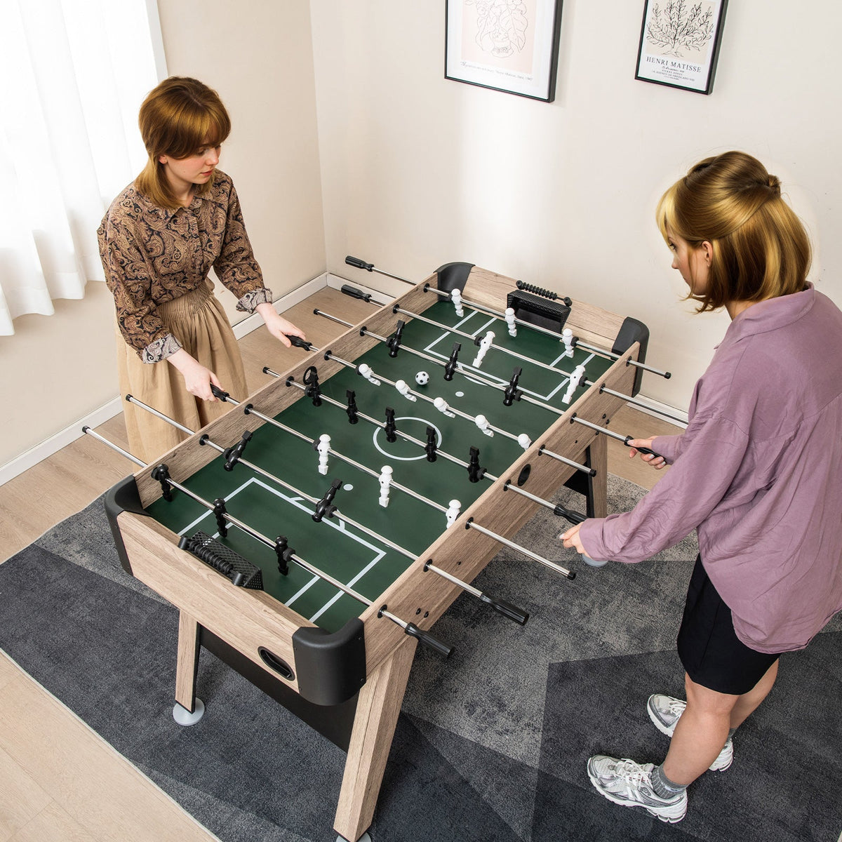 54" Foosball Table, Natural