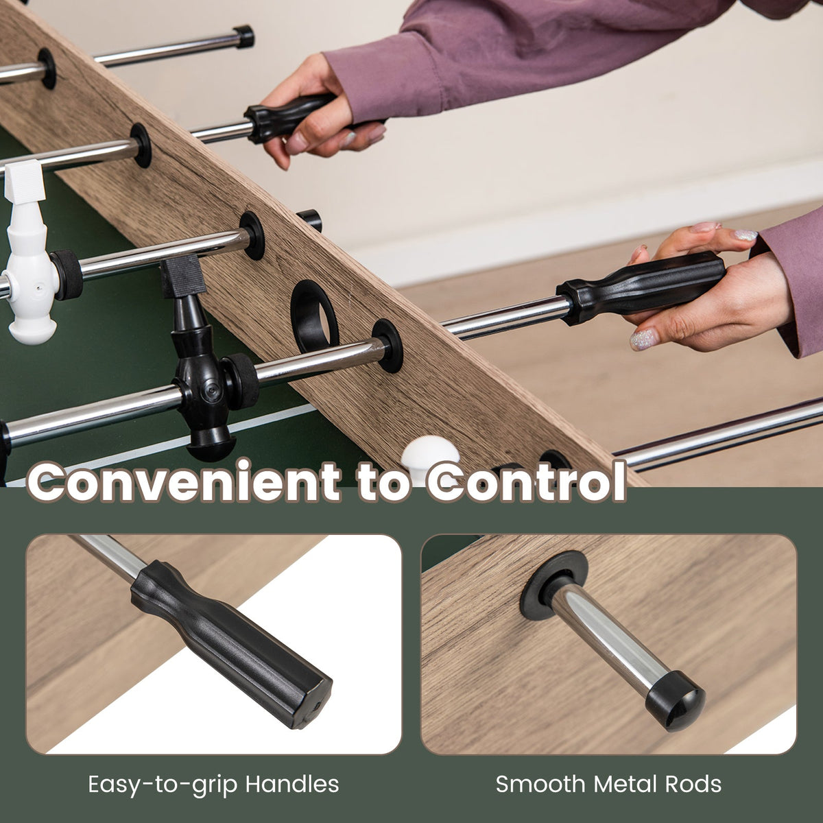 54" Foosball Table, Natural