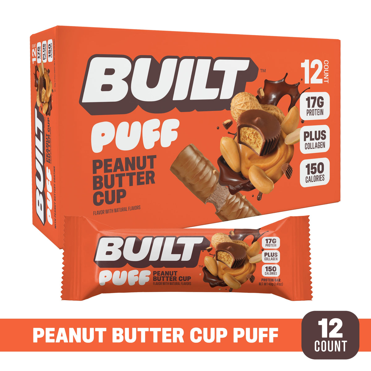 Peanut Butter Cup Puff Protein Bar