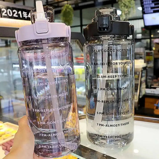 2L Sports Water Bottle with Straw