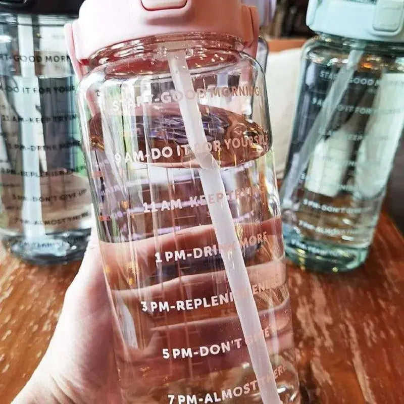 2L Sports Water Bottle with Straw