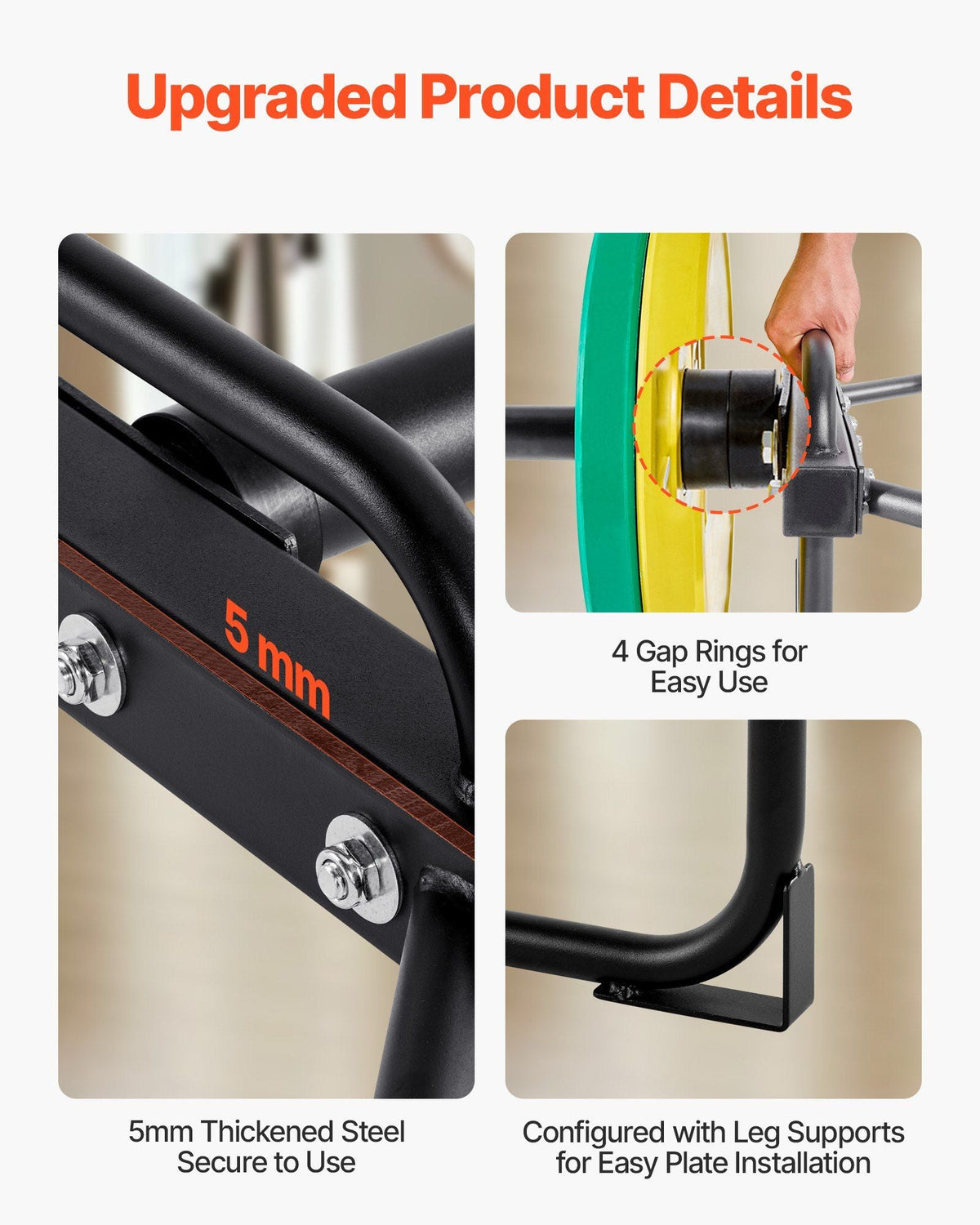 VEVOR Hex Trap Bar, 500 lb Capacity