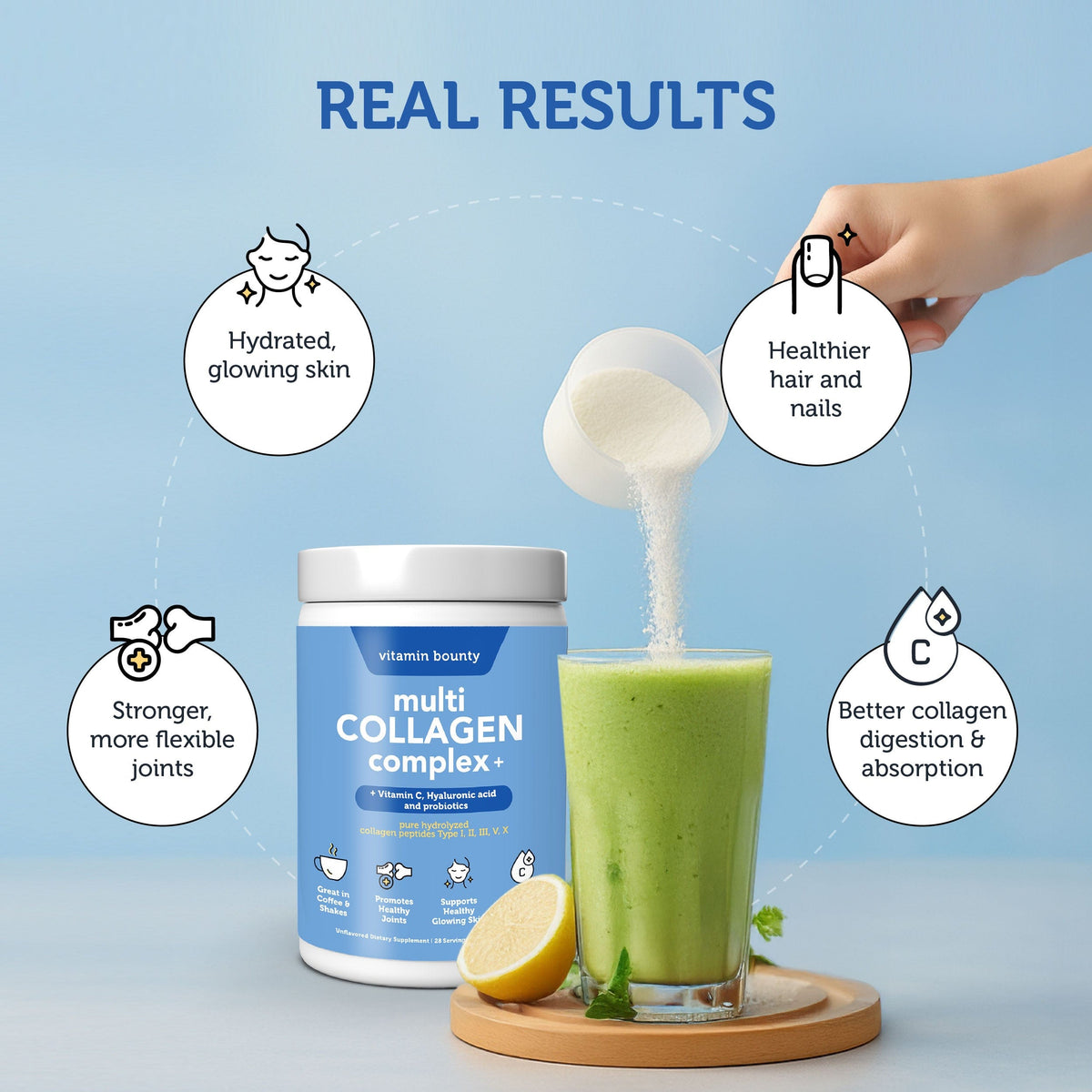 Multi Collagen Complex + with Vitamin C & Hyaluronic Acid