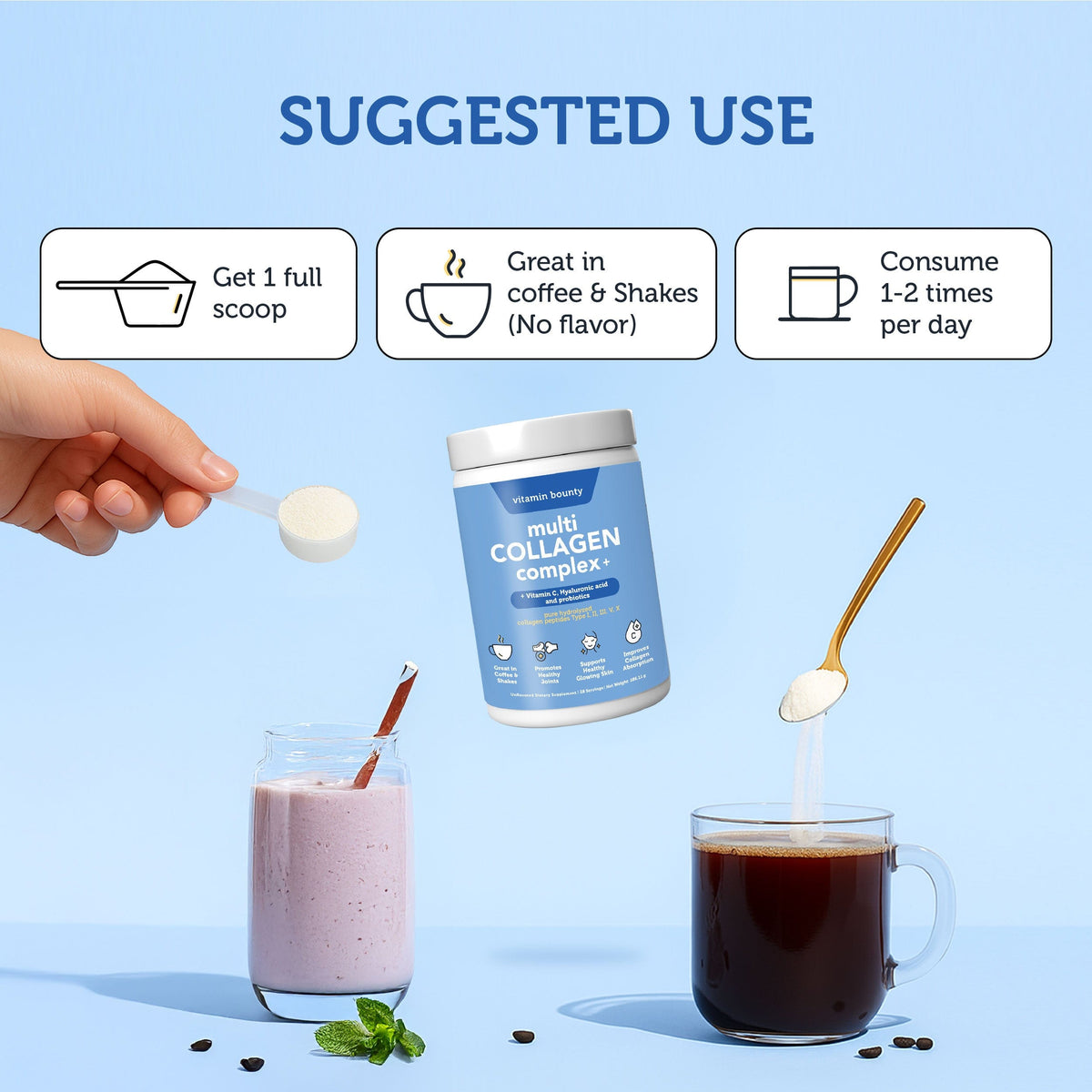 Multi Collagen Complex + with Vitamin C & Hyaluronic Acid