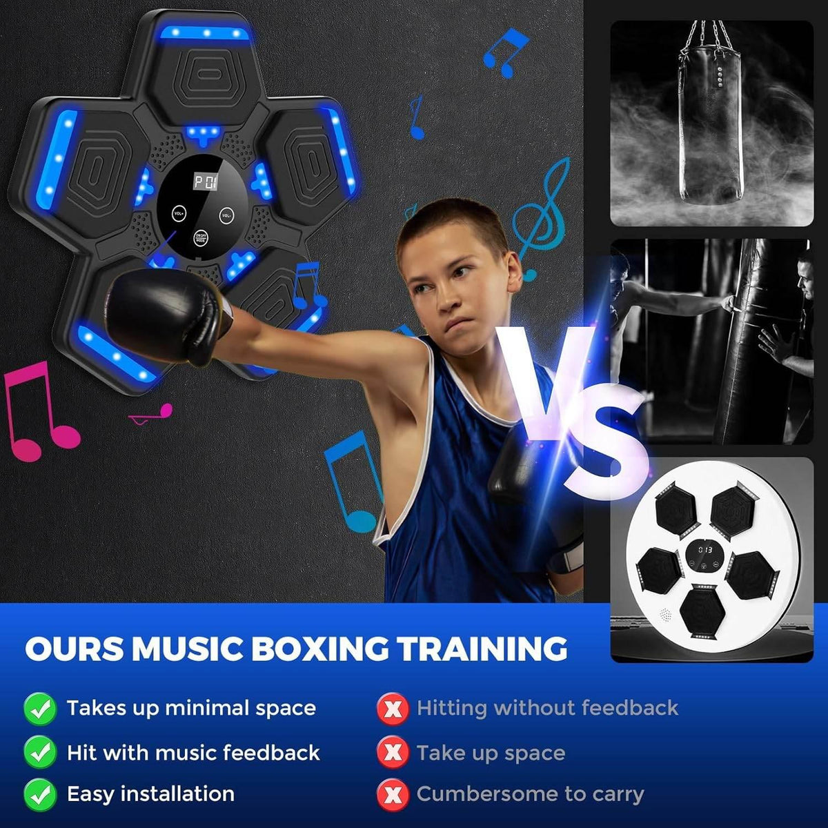 Bluetooth Music Boxing Machine with Gloves, view 5