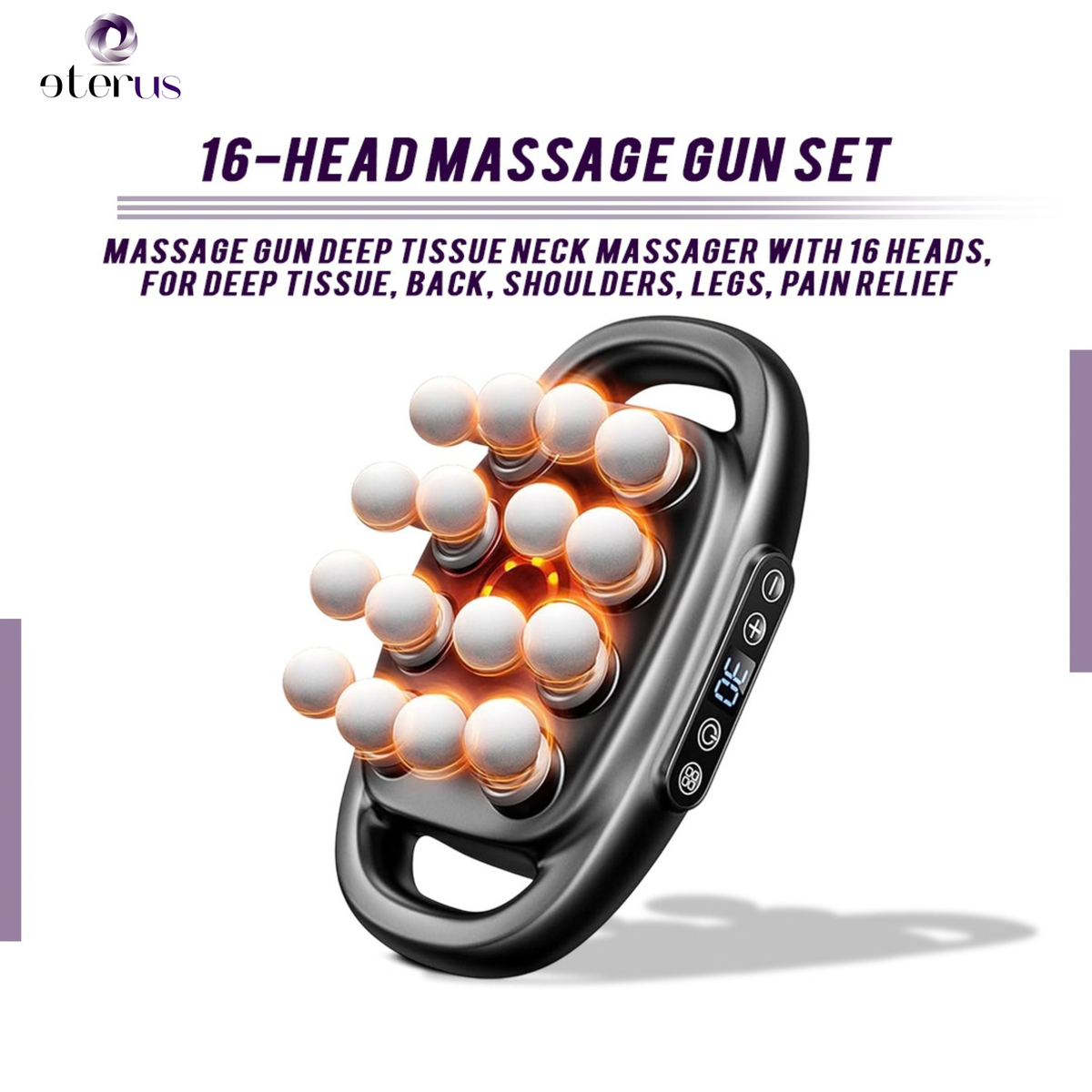 eterus 16-Head Percussion Massage Gun, view 2
