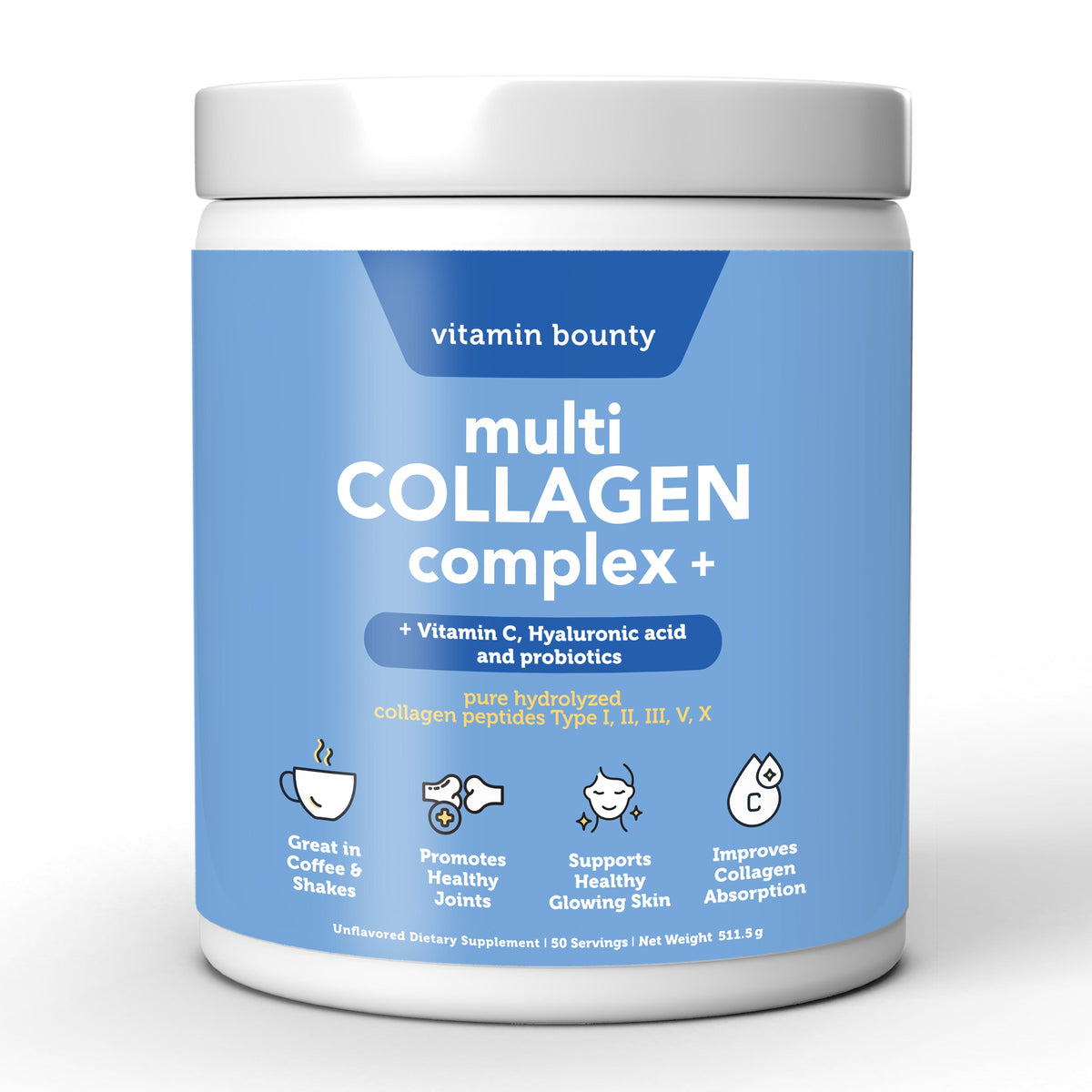 Multi Collagen Complex + with Vitamin C & Hyaluronic Acid