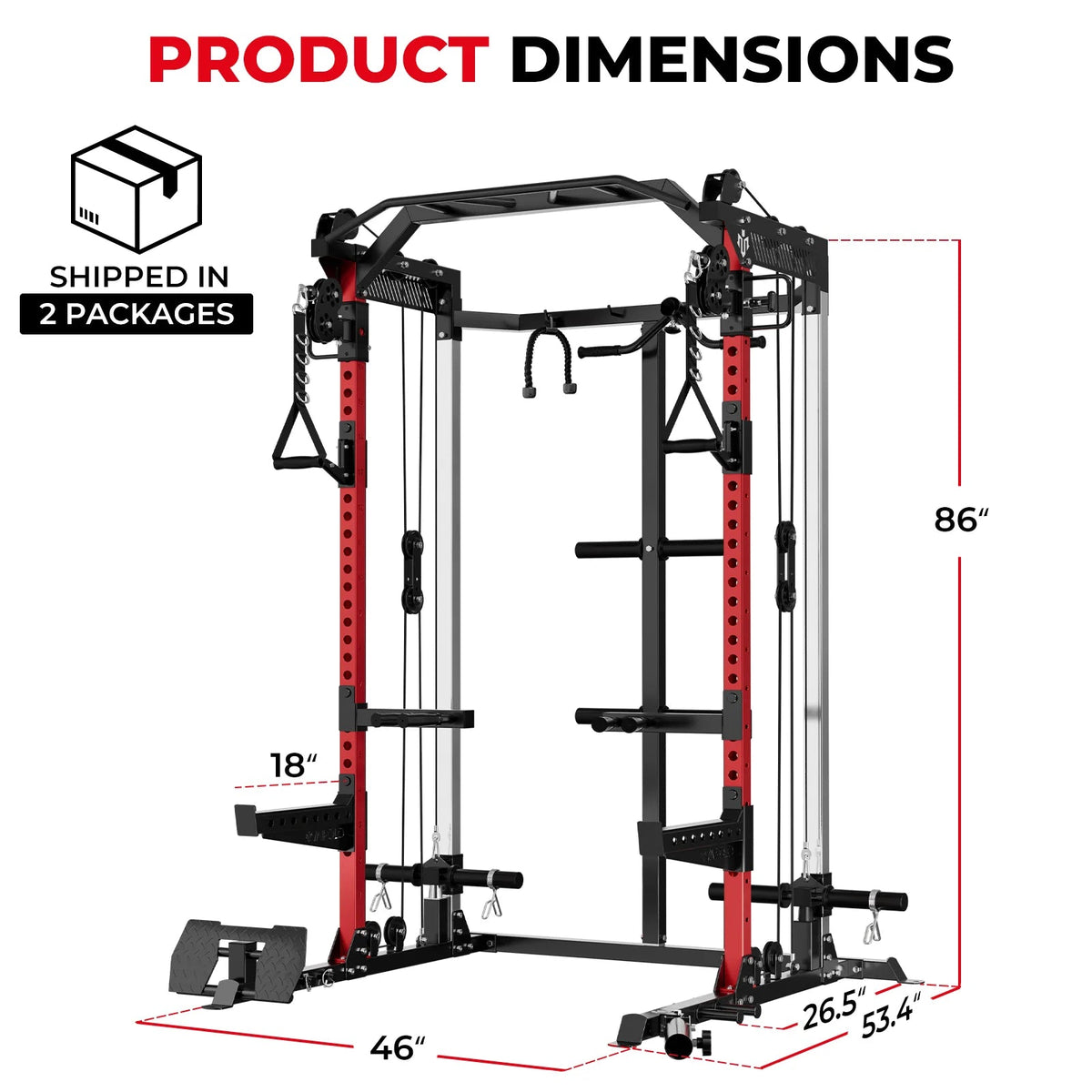 HR05 Plate-Loaded Half Rack Functional Trainer