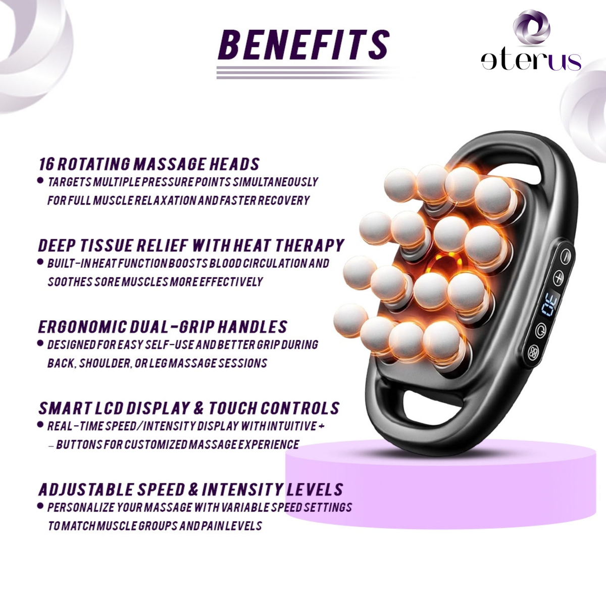 eterus 16-Head Percussion Massage Gun