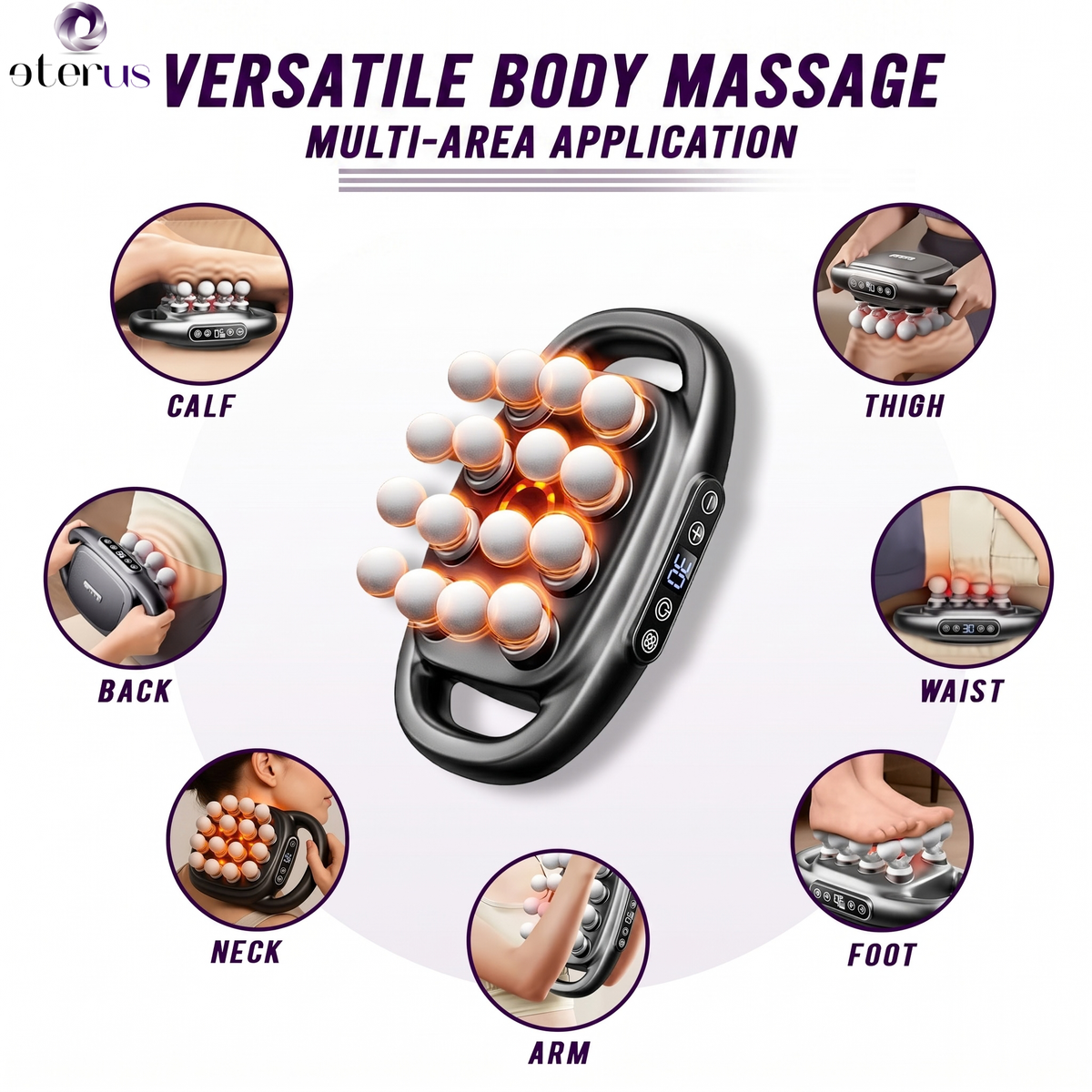eterus 16-Head Percussion Massage Gun, view 3