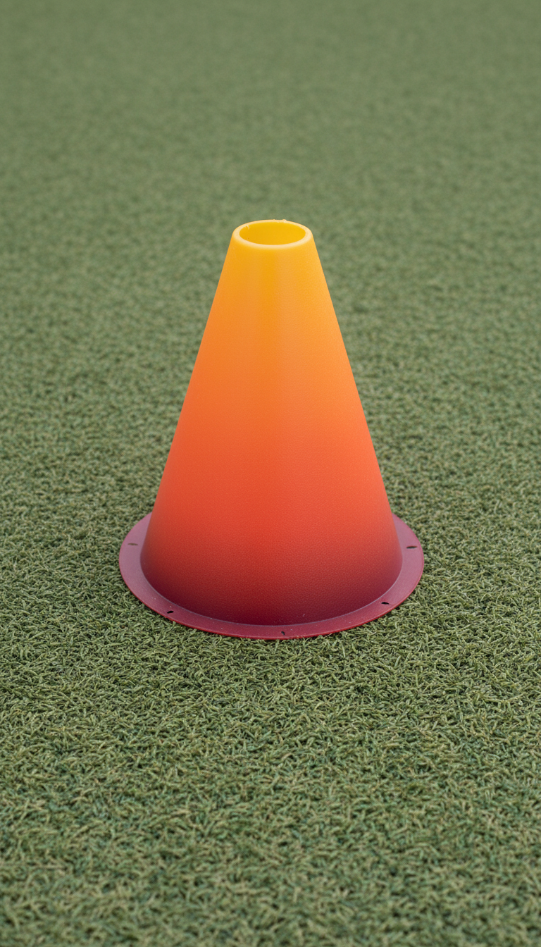 Precision cone, Capture products at a 3/4 angle to showcase their dimensions and usability, focusing on the texture and...