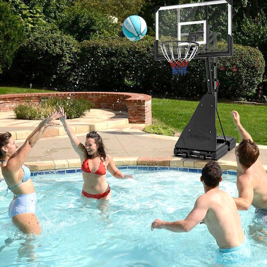 Portable Basketball Hoop, Adjustable 4.9–10 ft