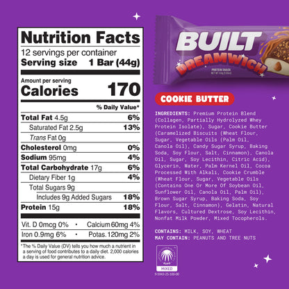 Dreamwich Cookie Butter Protein Snack