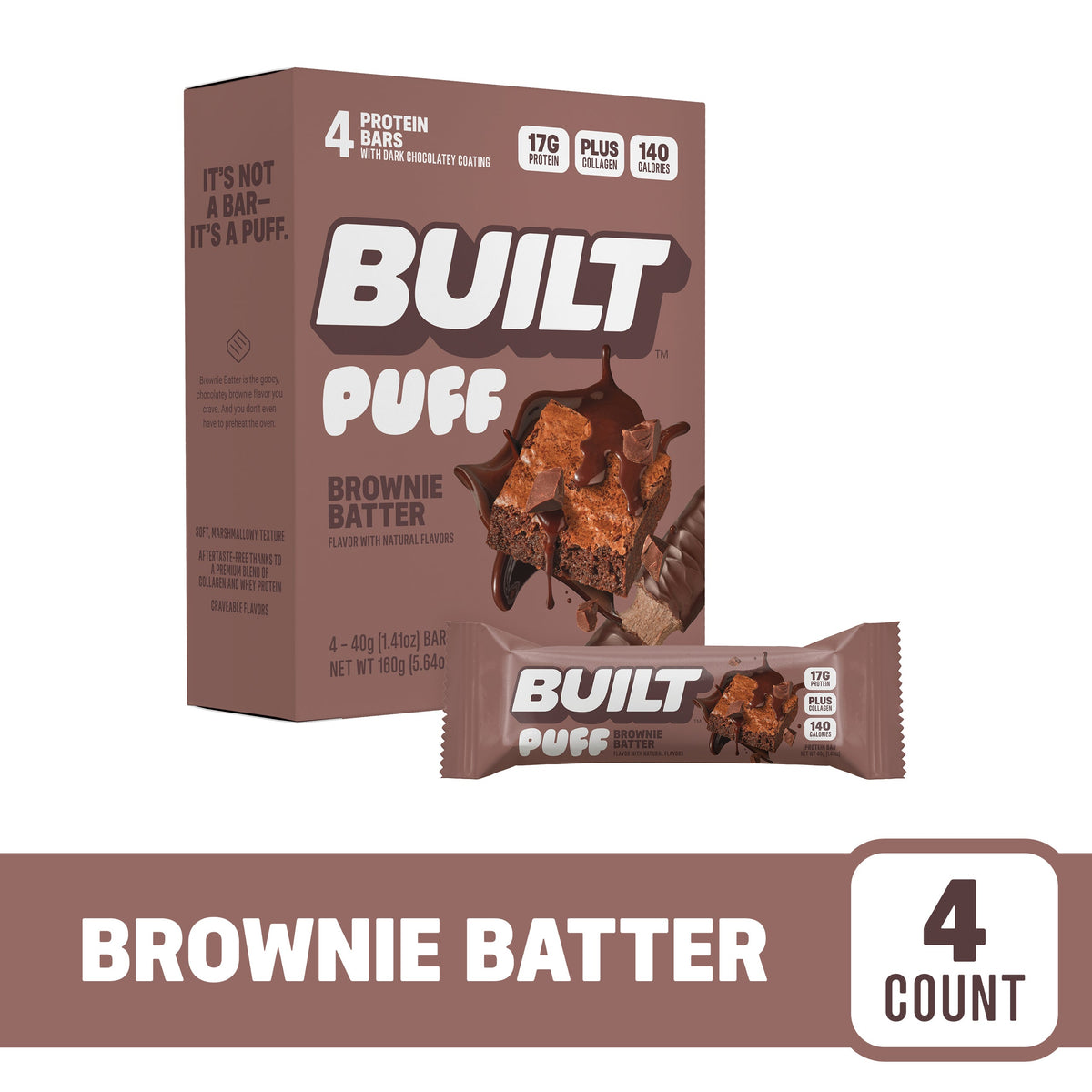 BUILT Brownie Batter Protein Puff, view 10