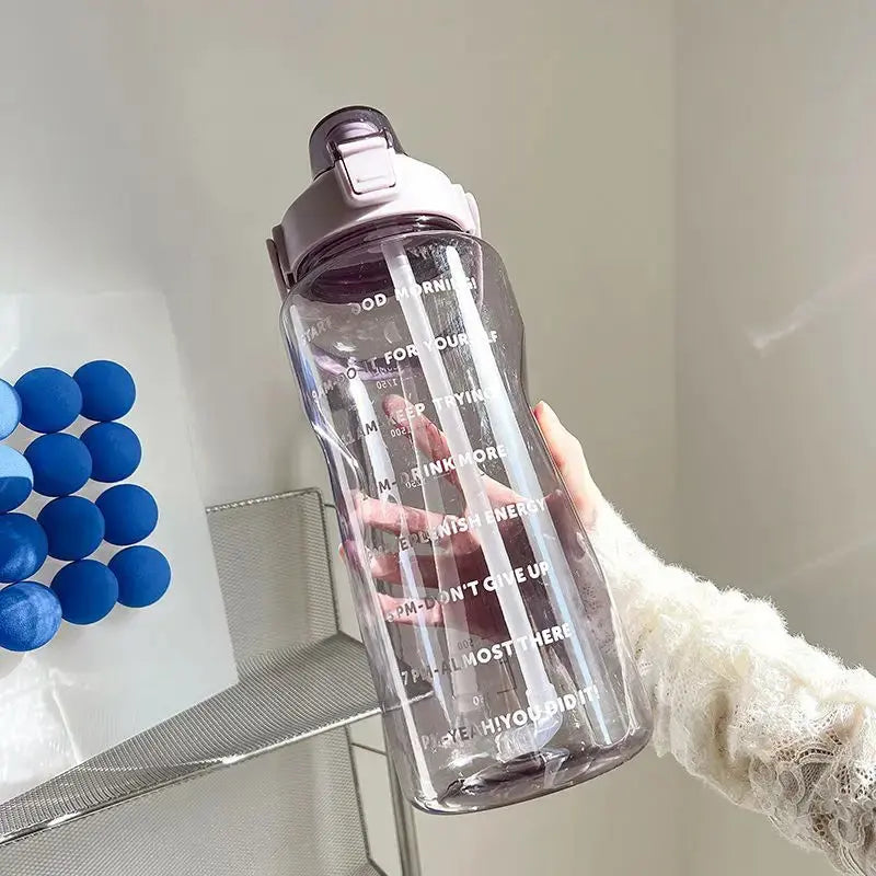 2L Sports Water Bottle with Straw