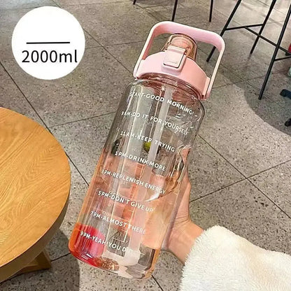 2L Sports Water Bottle with Straw