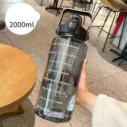 2L Sports Water Bottle with Straw