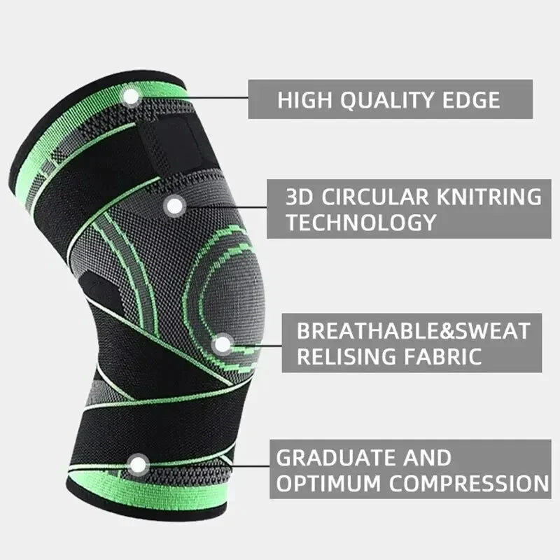 Knee Compression Sleeve with Adjustable Straps, view 2