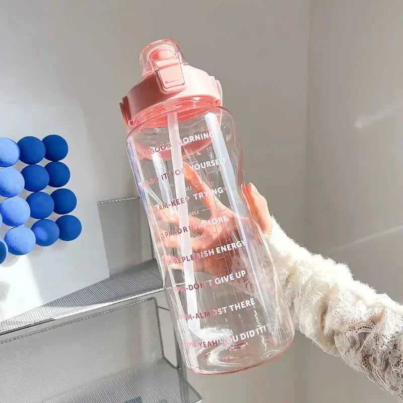 2L Sports Water Bottle with Straw