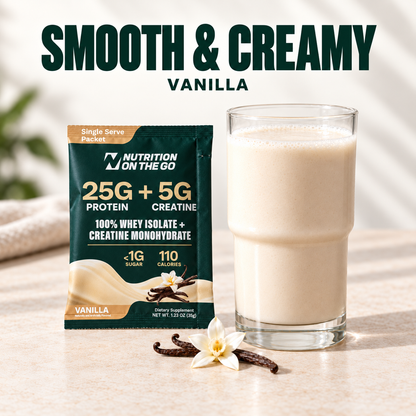 2-in-1 Whey Protein Isolate + Creatine Travel Packets